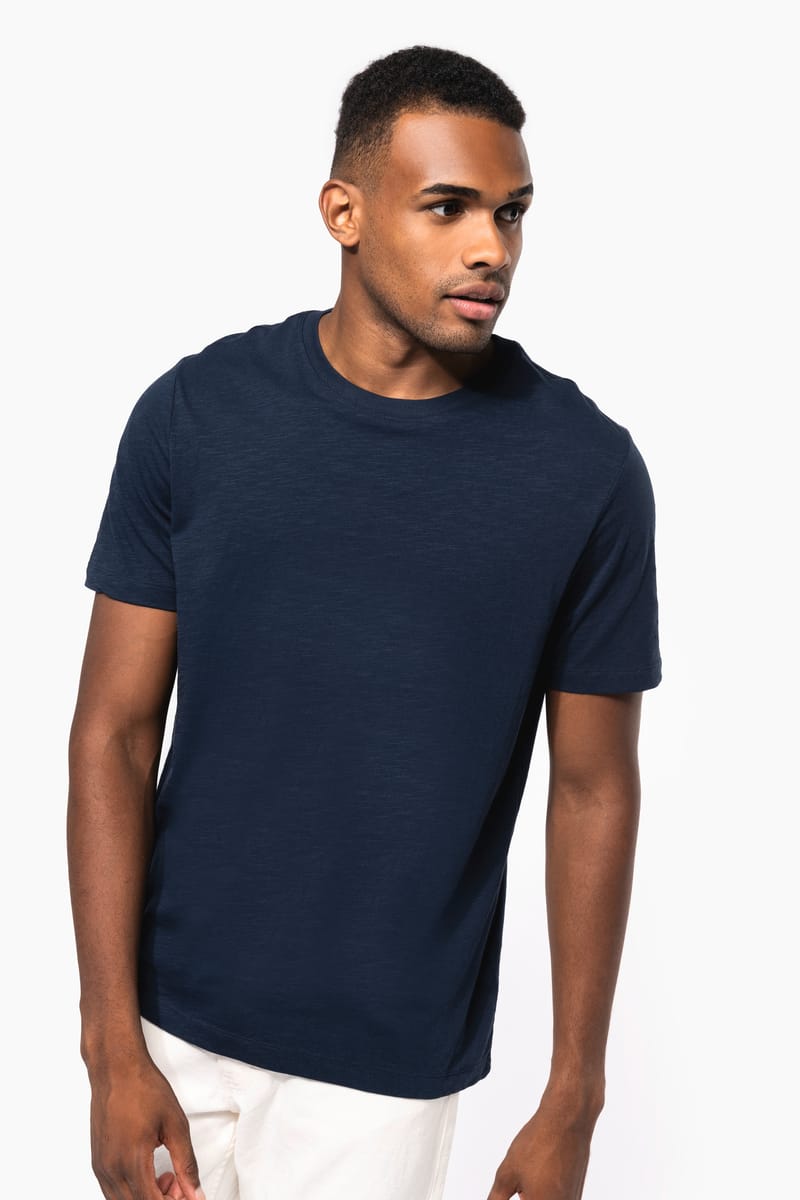 Kariban T-shirt Slub écoresponsable Col Rond Manches Courtes Homme