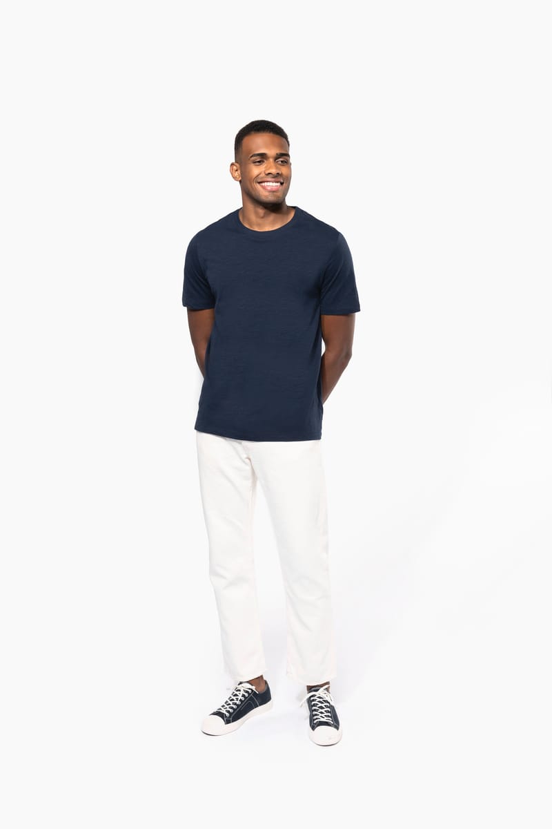 Kariban T-shirt Slub écoresponsable Col Rond Manches Courtes Homme