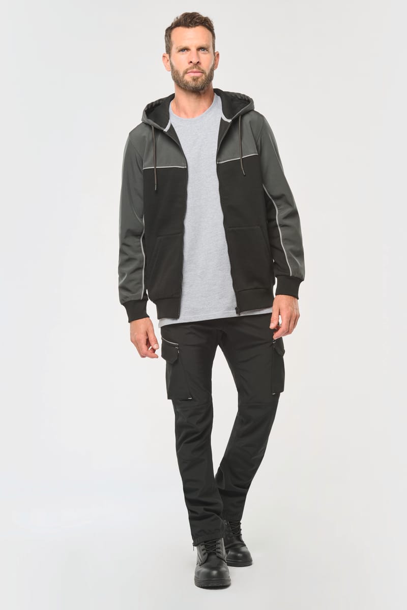 Kariban Veste Molleton Bicolore Zippée à Capuche écoresponsable Unisexe