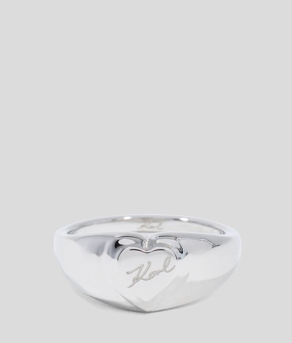 karl lagerfeld Bague en forme de cœur KARL Signature
