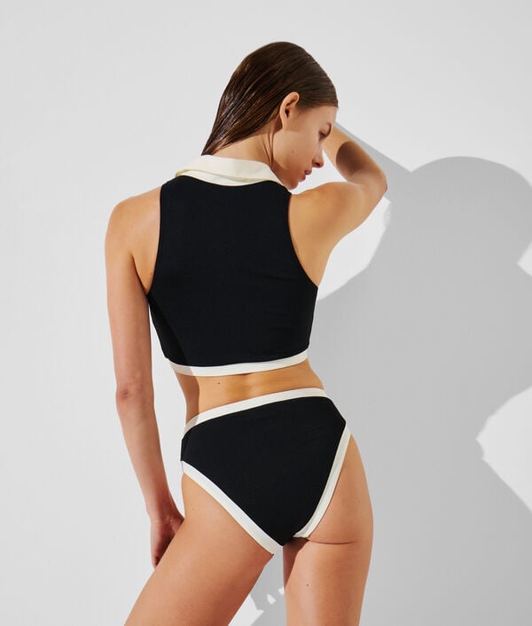 Karl Lagerfeld BAS DE BIKINI TAILLE HAUTE MONOCHROME