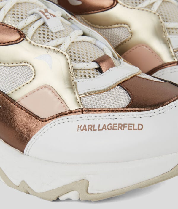 Karl Lagerfeld BASKETS EN CUIR MÉTALLISÉ BLAZE STRIKE