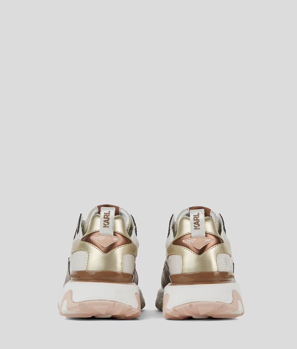 Karl Lagerfeld BASKETS EN CUIR MÉTALLISÉ BLAZE STRIKE