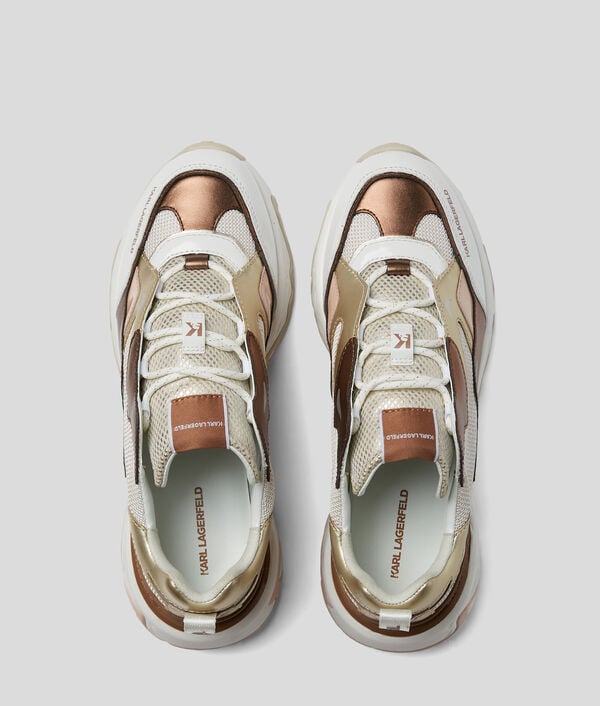 Karl Lagerfeld BASKETS EN CUIR MÉTALLISÉ BLAZE STRIKE