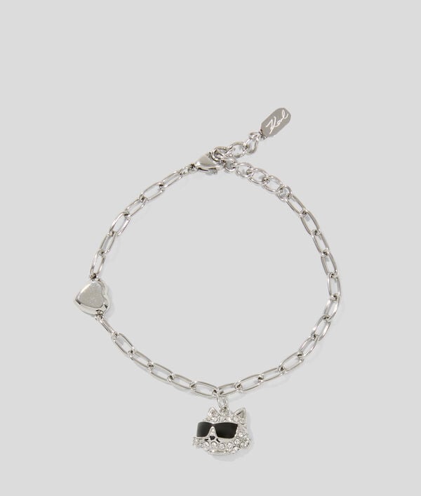 karl lagerfeld Bracelet à breloque Choupette pavé Ikon