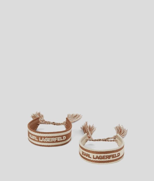 karl lagerfeld BRACELETS TISSÉS K/ESSENTIAL – LOT DE 2