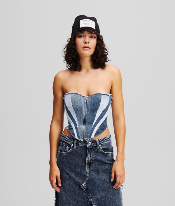 karl lagerfeld BUSTIER EN DENIM KLJ X ATELIER RESERVÉ