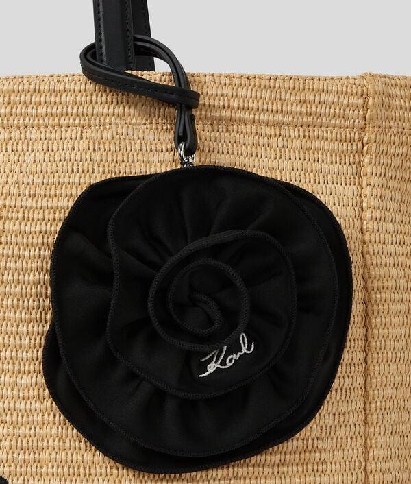Karl Lagerfeld CABAS DE PLAGE FLORAL EN RAPHIA K/SIGNATURE