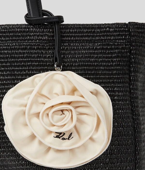 Karl Lagerfeld CABAS DE PLAGE FLORAL EN RAPHIA K/SIGNATURE