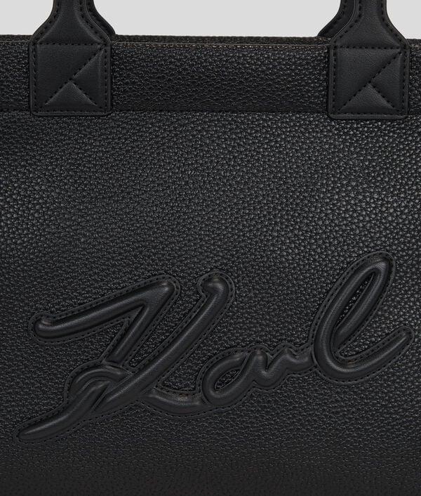 Karl Lagerfeld CABAS DE TAILLE MOYENNE EN CUIR GRAINÉ K/SKUARE