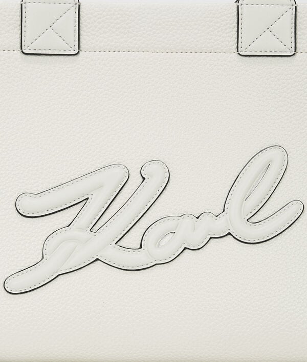 Karl Lagerfeld CABAS DE TAILLE MOYENNE EN CUIR GRAINÉ K/SKUARE