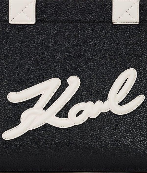 Karl Lagerfeld CABAS DE TAILLE MOYENNE EN CUIR GRAINÉ K/SKUARE