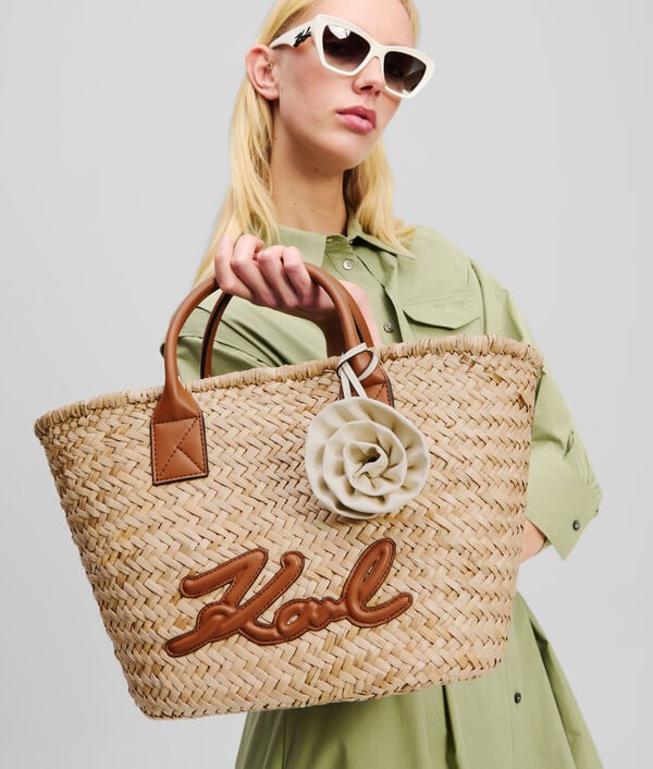 Karl Lagerfeld CABAS EN RAPHIA K/SIGNATURE TAILLE MOYENNE