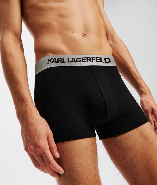 Karl Lagerfeld CALEÇONS AVEC LOGO KARL MÉTALLISÉ - LOT DE 3