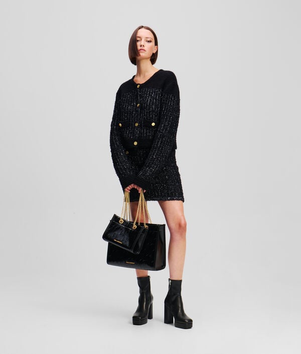 Karl Lagerfeld CARDIGAN EN TRICOT BOUCLÉ KARL ESSENTIAL