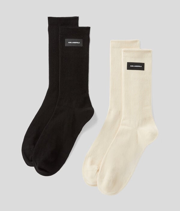 karl lagerfeld CHAUSSETTES À LOGO ESSENTIAL – LOT DE 2 PAIRES