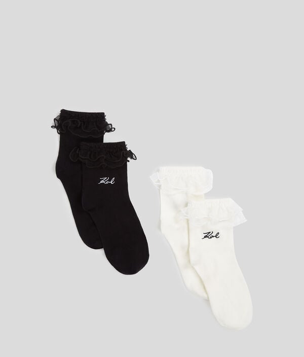 Karl Lagerfeld CHAUSSETTES À VOLANTS K/SIGNATURE - 2-PACK
