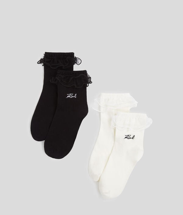 karl lagerfeld CHAUSSETTES À VOLANTS K/SIGNATURE - 2-PACK