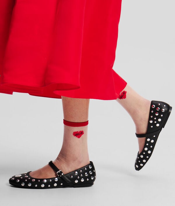 Karl Lagerfeld CHAUSSETTES EN MESH K/HEART – LOT DE 2