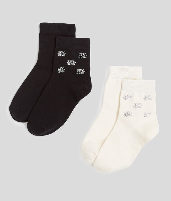 karl lagerfeld CHAUSSETTES EN STRASS K/AUTOGRAPH - 2-PACK