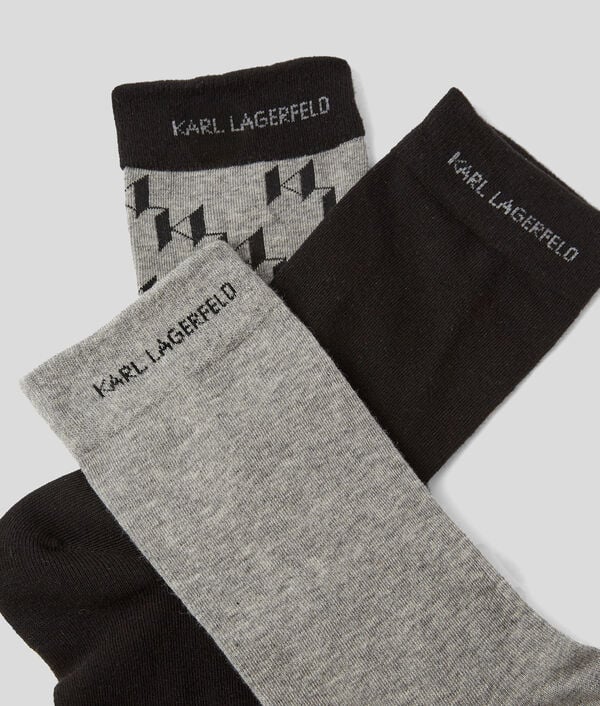 Karl Lagerfeld CHAUSSETTES KL MONOGRAM - LOT DE 3 PAIRES