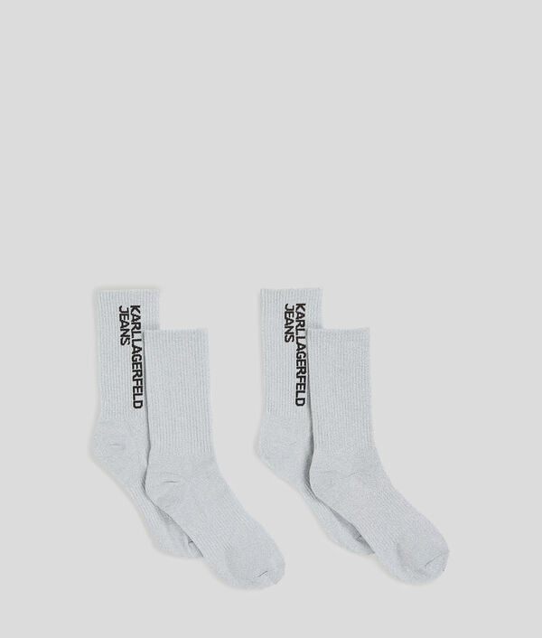 Karl Lagerfeld CHAUSSETTES MÉTALLISÉES - LOT DE 2 PAIRES