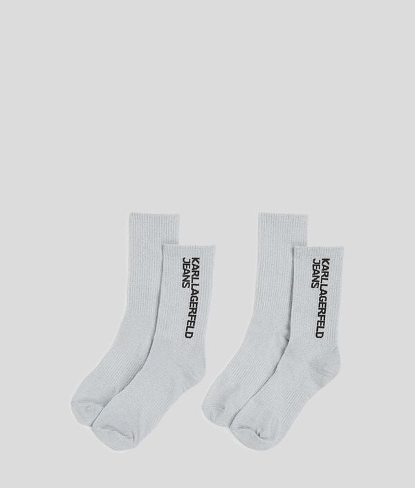 karl lagerfeld CHAUSSETTES MÉTALLISÉES - LOT DE 2 PAIRES