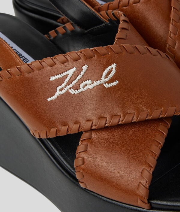 Karl Lagerfeld CHAUSSURES À TALON COMPENSÉ KARL SIGNATURE WENDY WHIPSTITCH