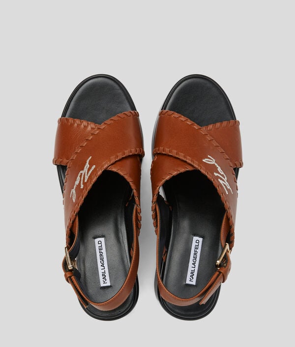 Karl Lagerfeld CHAUSSURES À TALON COMPENSÉ KARL SIGNATURE WENDY WHIPSTITCH