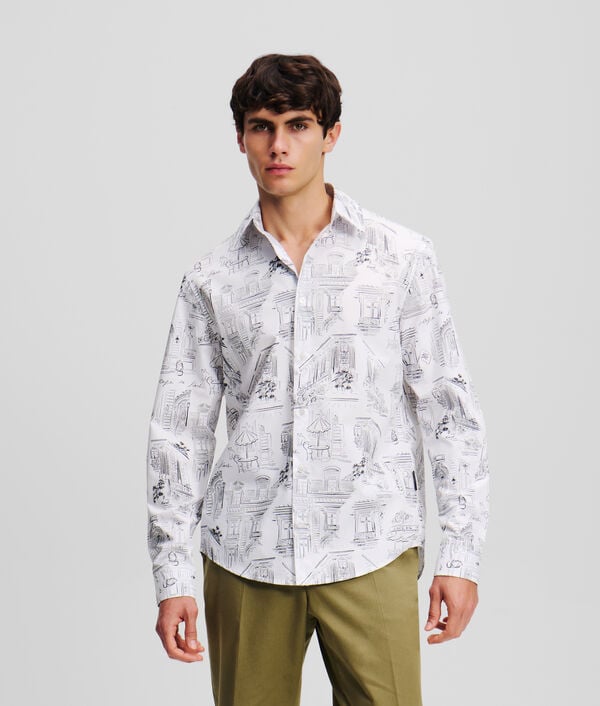 karl lagerfeld CHEMISE À IMPRIMÉ INTÉGRAL KL X JORGE PARRA
