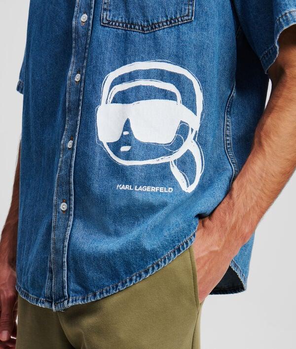 Karl Lagerfeld CHEMISE EN JEAN À MANCHES COURTES IKON