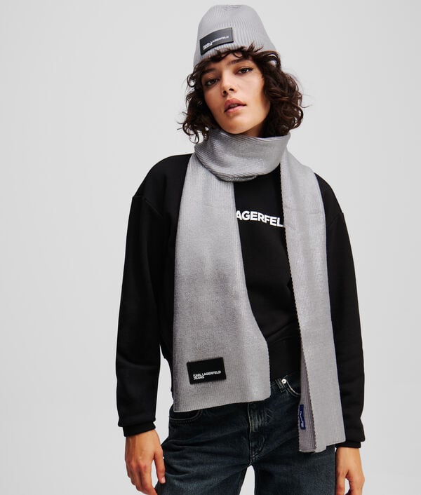 Karl Lagerfeld COFFRET-CADEAU BONNET ET ÉCHARPE MÉTALLISÉS