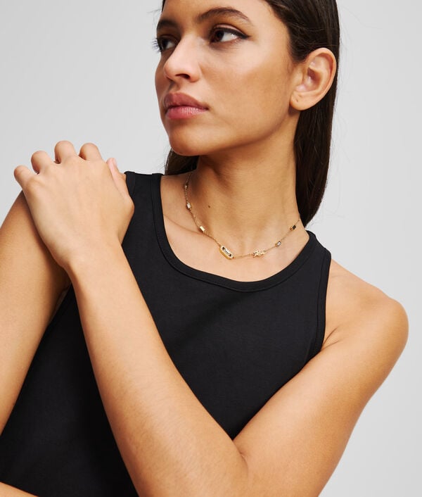 Karl Lagerfeld Collier à Breloque En Cristal KARL Signature