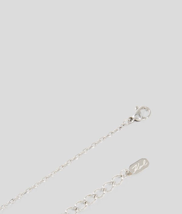 Karl Lagerfeld Collier à Breloque En Forme De Cœur Pavé