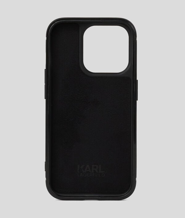 Karl Lagerfeld COQUE LOGO KARL AVEC STRASS POUR IPHONE 16 PRO