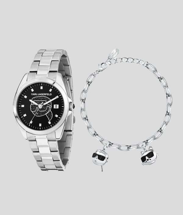 karl lagerfeld Ensemble cadeau montre et bracelet Ikon