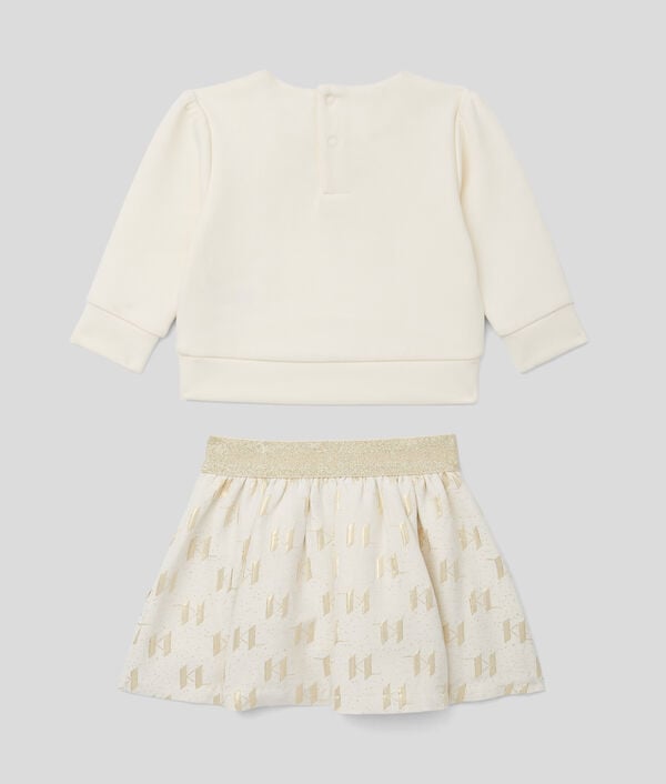 Karl Lagerfeld ENSEMBLE T-SHIRT ET JUPE KL MONOGRAM POUR BÉBÉS