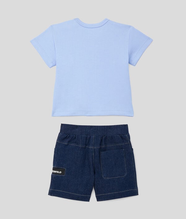 Karl Lagerfeld ENSEMBLE T-SHIRT ET SHORT EN JEAN IKON POUR BÉBÉS