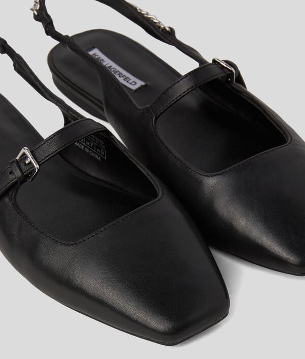 Karl Lagerfeld ESCARPINS À BRIDE ARRIÈRE AVEC CHAÎNE KONNIE SIGNIA