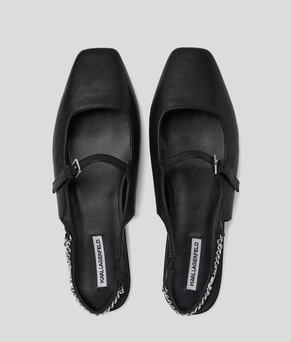 Karl Lagerfeld ESCARPINS À BRIDE ARRIÈRE AVEC CHAÎNE KONNIE SIGNIA