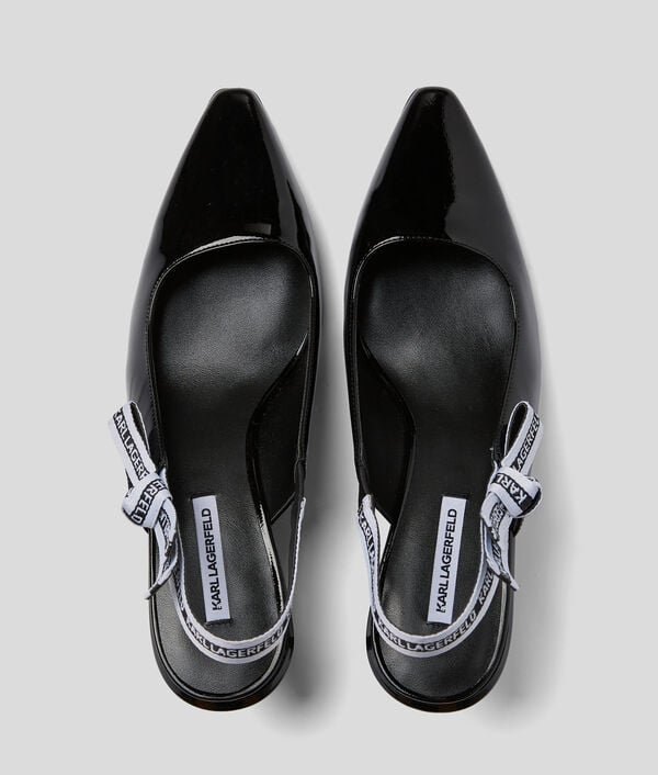 Karl Lagerfeld ESCARPINS À TALON AVEC BRIDE ARRIÈRE ET RUBAN PANACHE