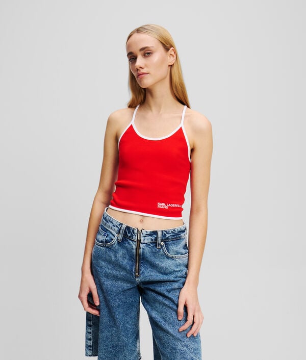 Karl Lagerfeld HAUT À BRETELLES AVEC DÉTAIL PASSEPOIL