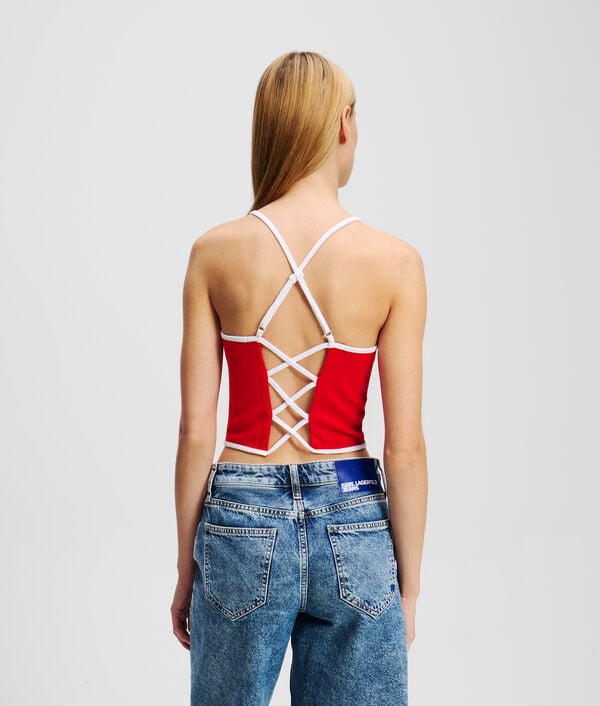 karl lagerfeld HAUT À BRETELLES AVEC DÉTAIL PASSEPOIL