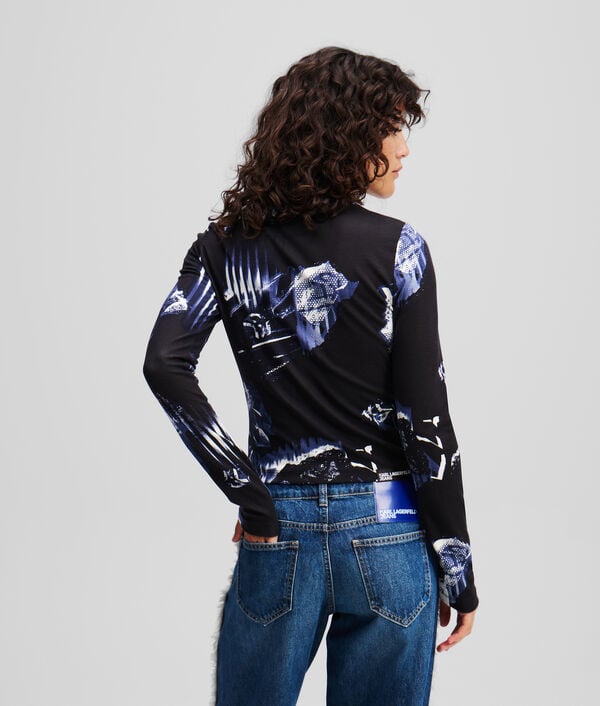 Karl Lagerfeld HAUT À MANCHES LONGUES AVEC IMPRIMÉ NUMÉRIQUE