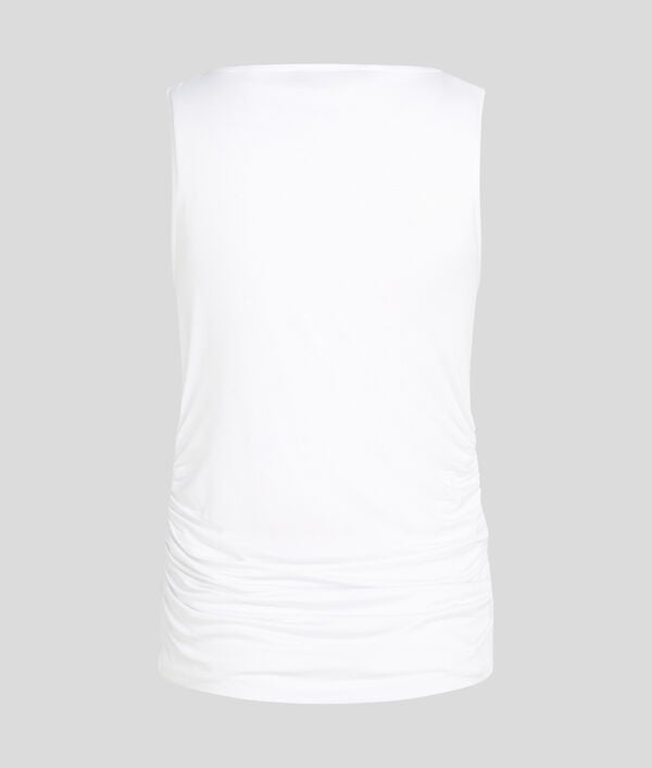 Karl Lagerfeld HAUT FRONCÉ À COL BATEAU KARL SIGNATURE