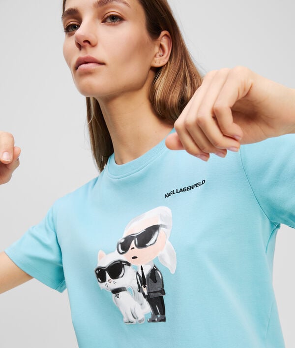 Karl Lagerfeld IKON KARL & CHOUPETTE AQUARELLE T-SHIRT