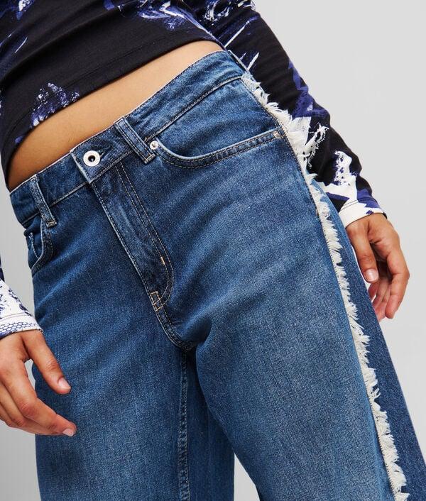 Karl Lagerfeld JEAN DÉCONTRACTÉ TAILLE MI-HAUTE À FRANGES