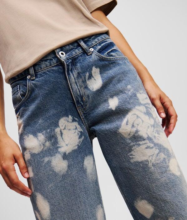 Karl Lagerfeld JEAN DÉCONTRACTÉ TAILLE MI-HAUTE EFFET DÉLAVÉ
