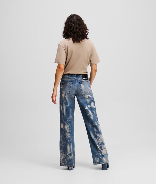 Karl Lagerfeld JEAN DÉCONTRACTÉ TAILLE MI-HAUTE EFFET DÉLAVÉ