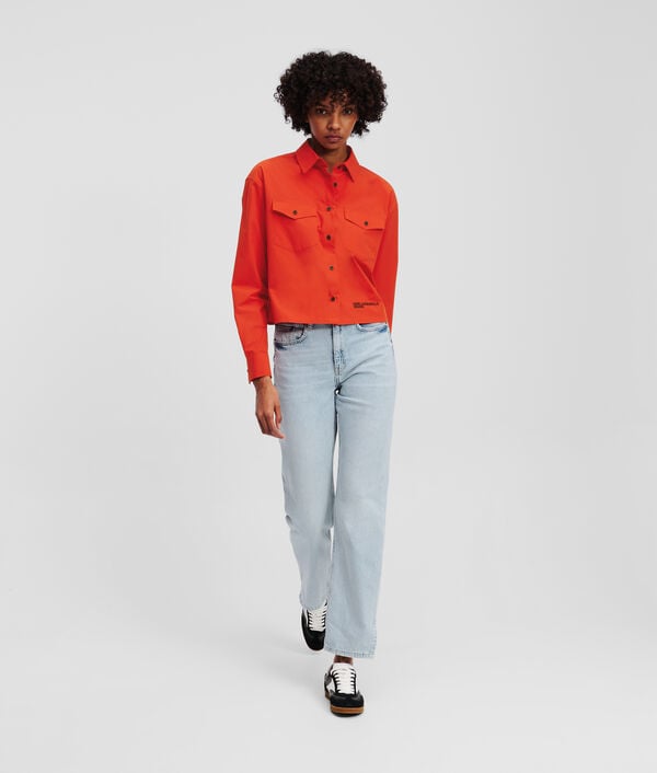 Karl Lagerfeld JEAN DROIT TAILLE HAUTE AVEC BAS FENDU